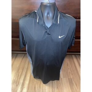 Tiger Woods Collection Polo Mens Size Medium Black & Gray Ombré Nike Dri-Fit